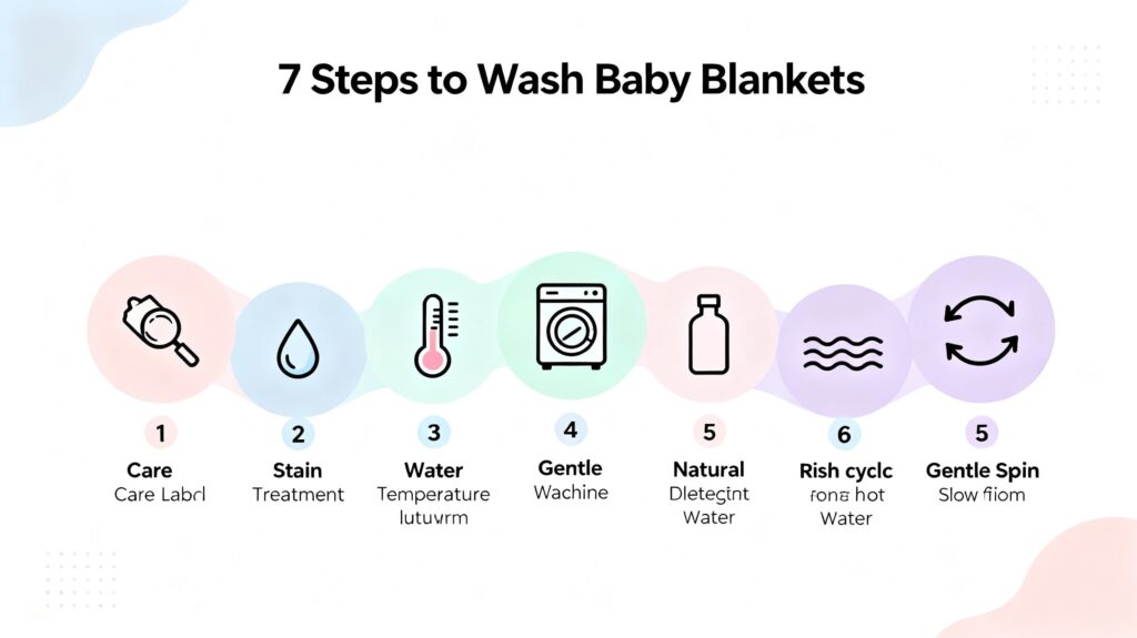 Step-by-step guide to wash baby blankets at home safely