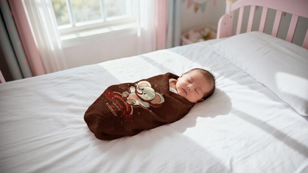 How to wash baby blankets at home - soft newborn wrapped in clean blanket