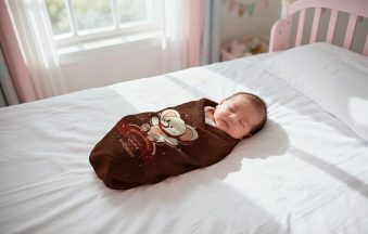 How to wash baby blankets at home - soft newborn wrapped in clean blanket